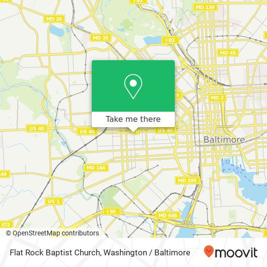 Flat Rock Baptist Church map