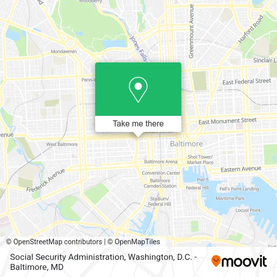 Mapa de Social Security Administration