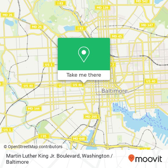 Mapa de Martin Luther King Jr. Boulevard