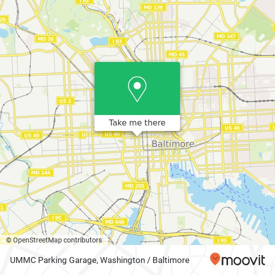 UMMC Parking Garage map