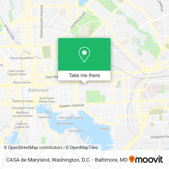 CASA de Maryland map