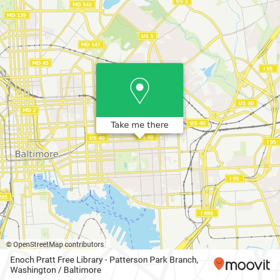 Enoch Pratt Free Library - Patterson Park Branch map