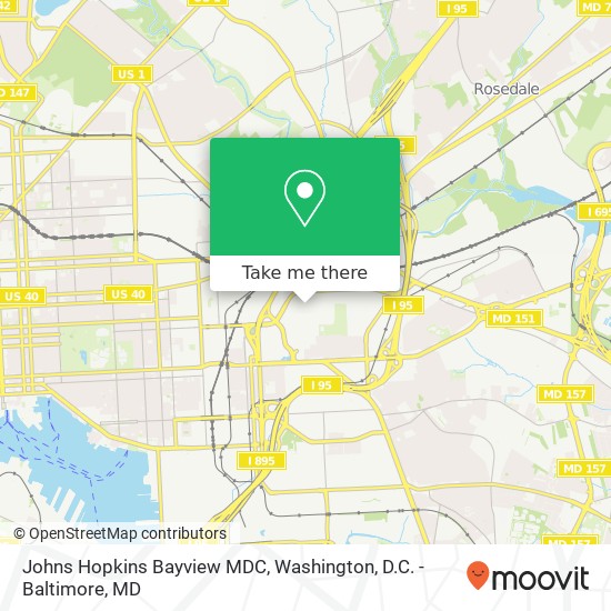 Johns Hopkins Bayview MDC map