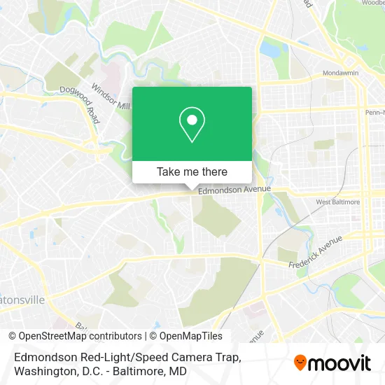 Edmondson Red-Light / Speed Camera Trap map