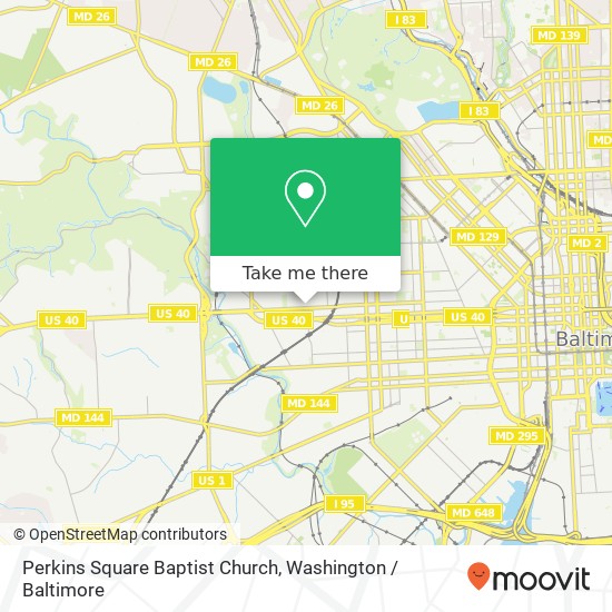 Mapa de Perkins Square Baptist Church