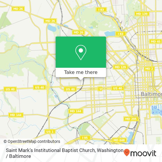 Mapa de Saint Mark's Institutional Baptist Church