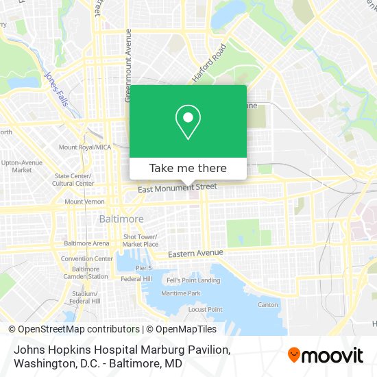 Mapa de Johns Hopkins Hospital Marburg Pavilion