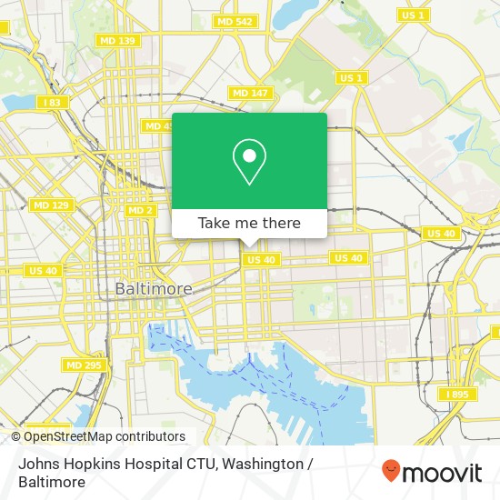 Mapa de Johns Hopkins Hospital CTU