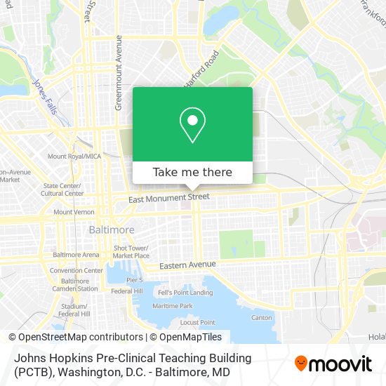 Mapa de Johns Hopkins Pre-Clinical Teaching Building (PCTB)
