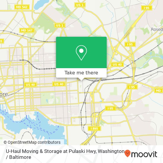 Mapa de U-Haul Moving & Storage at Pulaski Hwy