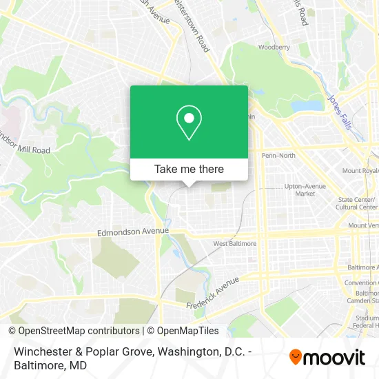 Winchester & Poplar Grove map