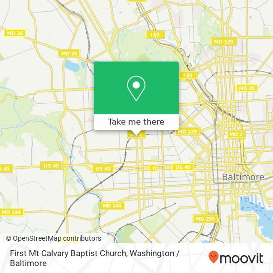 First Mt Calvary Baptist Church map