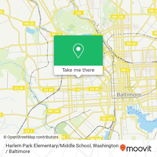 Mapa de Harlem Park Elementary / Middle School