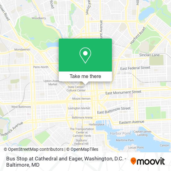 Bus Stop at Cathedral and Eager map