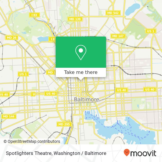 Mapa de Spotlighters Theatre