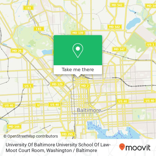 University Of Baltimore University School Of Law- Moot Court Room map