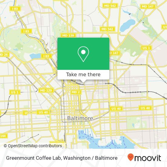 Greenmount Coffee Lab map