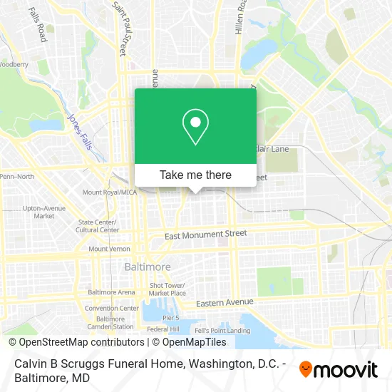 Calvin B Scruggs Funeral Home map