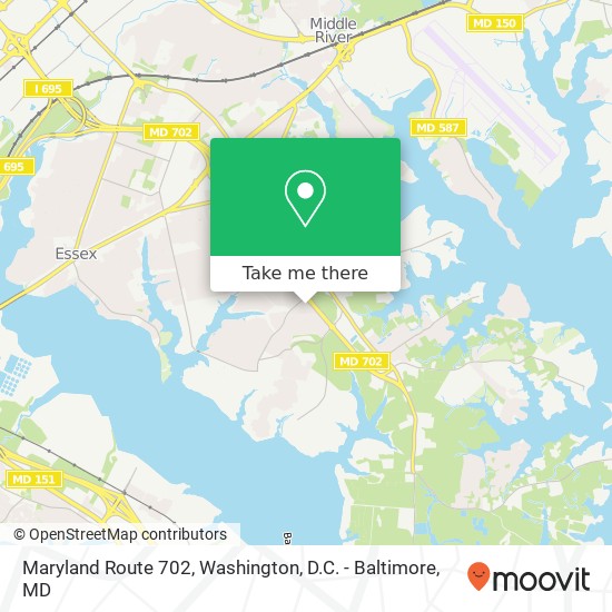 Maryland Route 702 map