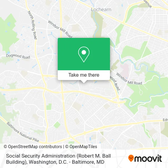 Mapa de Social Security Administration (Robert M. Ball Building)