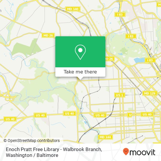 Enoch Pratt Free Library - Walbrook Branch map