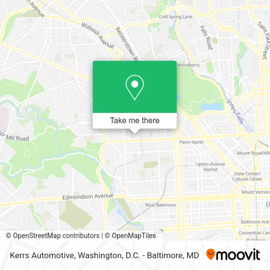 Mapa de Kerrs Automotive