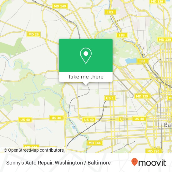 Sonny's Auto Repair map