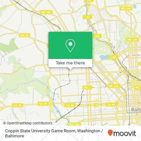 Coppin State University Game Room map