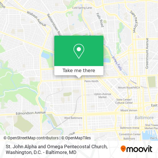 St. John Alpha and Omega Pentecostal Church map