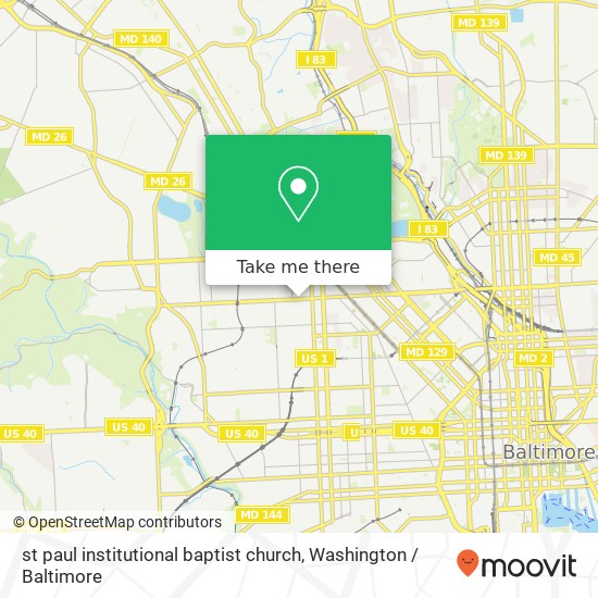 Mapa de st paul institutional baptist church