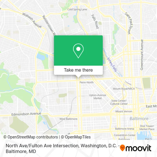 North Ave / Fulton Ave Intersection map