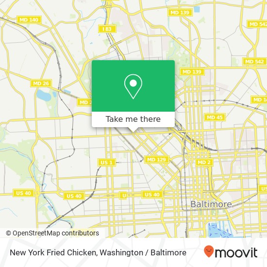 Mapa de New York Fried Chicken