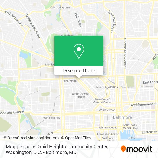 Mapa de Maggie Quille Druid Heights Community Center