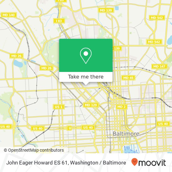 John Eager Howard ES 61 map