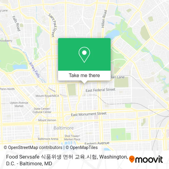 Mapa de Food Servsafe 식품위생 면허 교육.시험