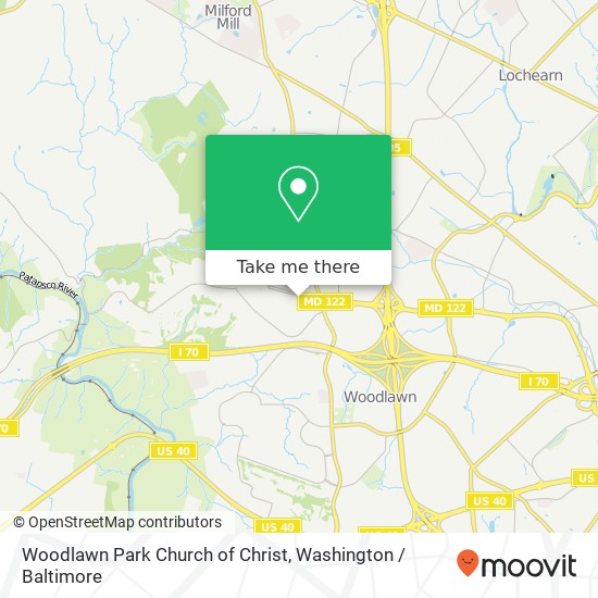 Woodlawn Park Church of Christ map