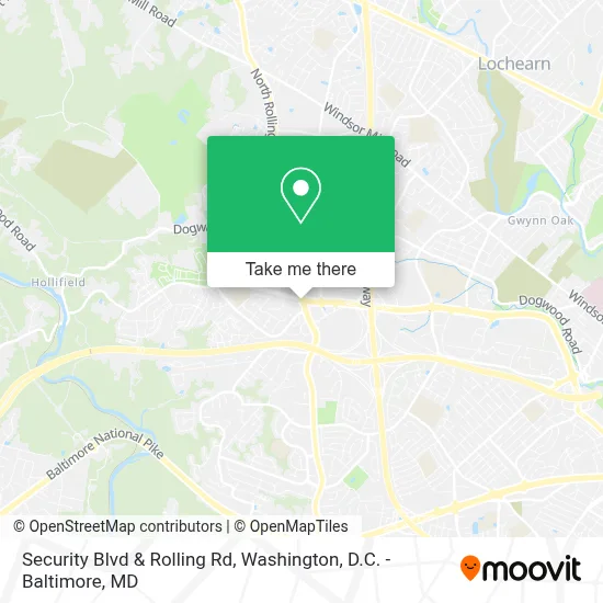 Security Blvd & Rolling Rd map