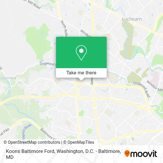 Koons Baltimore Ford map