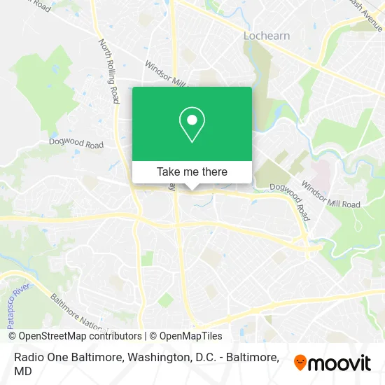Radio One Baltimore map