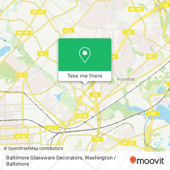 Baltimore Glassware Decorators map
