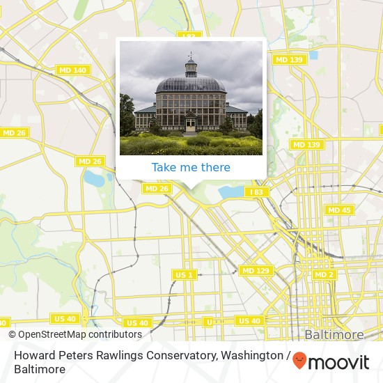 Mapa de Howard Peters Rawlings Conservatory