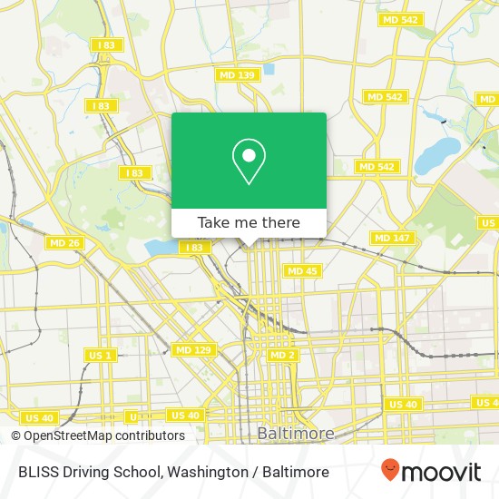 Mapa de BLISS Driving School