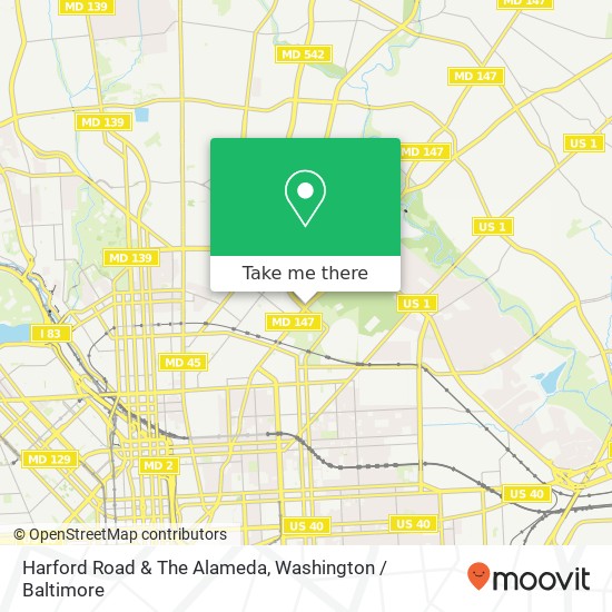 Harford Road & The Alameda map