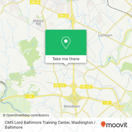 CMS Lord Baltimore Training Center map