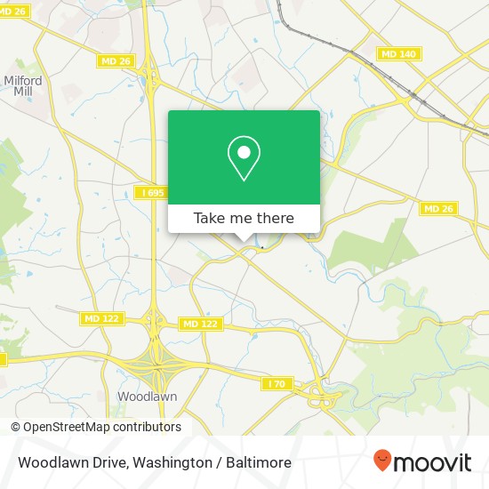 Woodlawn Drive map