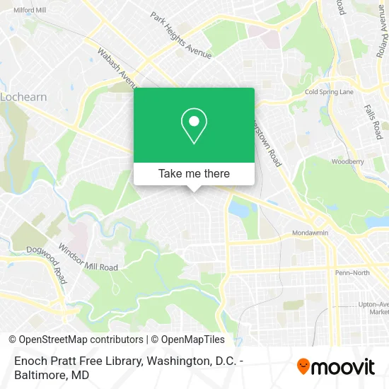 Mapa de Enoch Pratt Free Library
