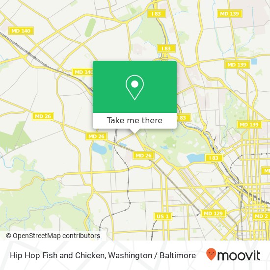 Hip Hop Fish and Chicken map