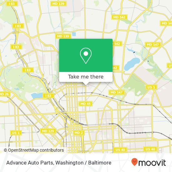 Advance Auto Parts map