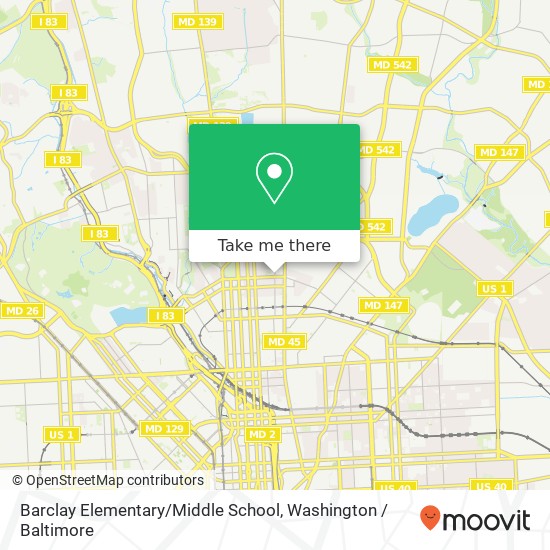 Mapa de Barclay Elementary / Middle School