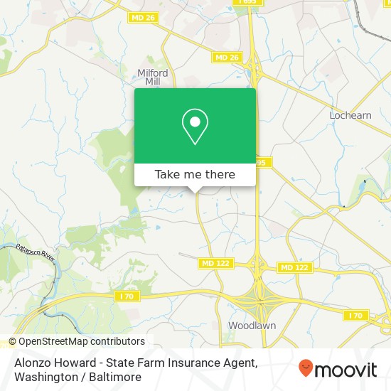 Mapa de Alonzo Howard - State Farm Insurance Agent